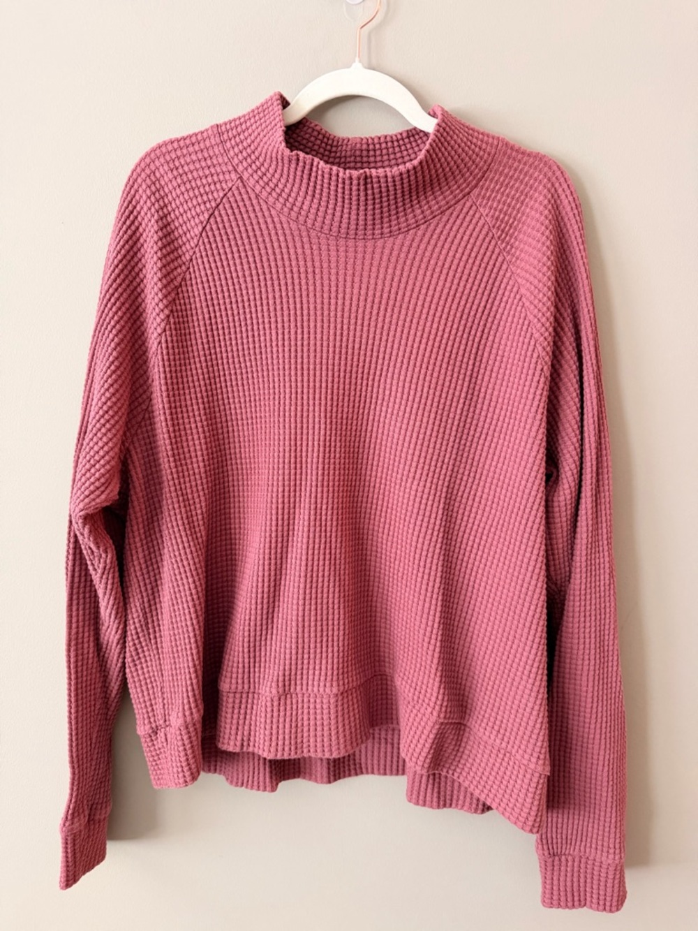 The North Face Waffle Knit Mock Neck Sweater - Dusty Rose